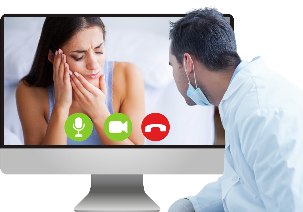 dentist providing teledentistry services