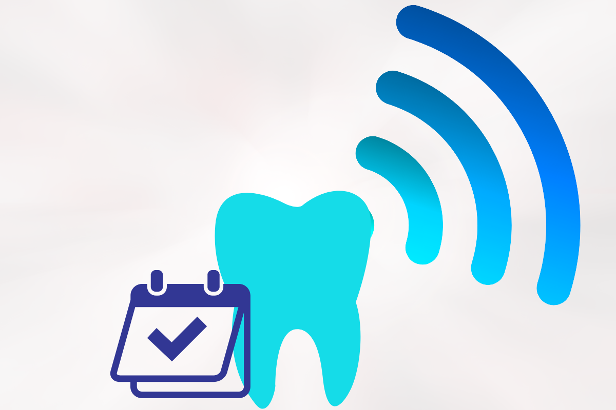 schedule on tooth with contactless icon