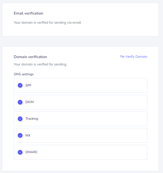 Verify domain screen in pwNewsletter