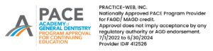 Practice-Web is approved to provide CE Credits through the AGD PACE program