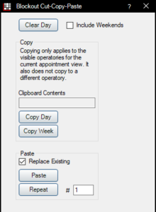 option to copy and paste blockouts in Practice-Web