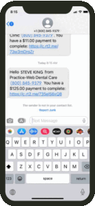 Pay-by-text dental patient payments with Practice-Web and Global Payments